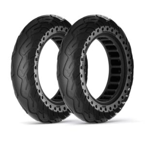 stio Solid Rubber Tire 10 inch for Ninebot Segway MAX G30 G30P G30LP Kickscooter Front/Rear Tire Dual Shock Absorption Honeycomb Explosion-Proof Kick Scooter Tyre Replacement Accessories 2PCS