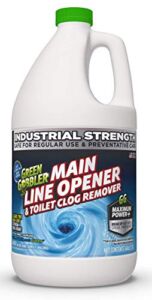 Green Gobbler Ultimate Main Drain Opener | Drain Cleaner Hair Clog Remover | Works On Main Lines, Sinks, Tubs, Toilets, Showers, Kitchen Sinks | 64 fl. oz.