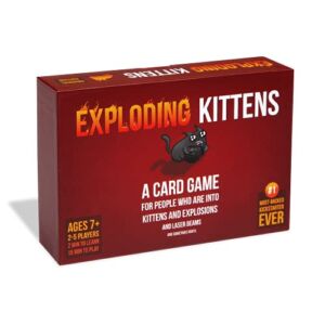 Exploding Kittens Original Edition – Card Games for Adults Teens & Kids – Fun Family Games – A Russian Roulette Card Game – 15 Min, Ages 7+, 2-5 Players