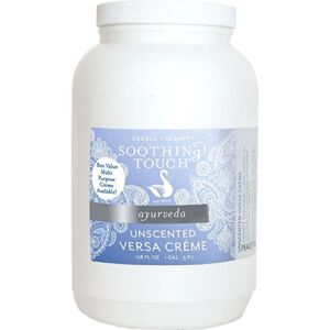 Soothing Touch Unscented Versa Creme, Enhanced Skin Respiration for Face And Body, Maximum Moisture, Repair, Rejuvenation, Non-Greasy, Professional Massage Cream, 1 Gallon