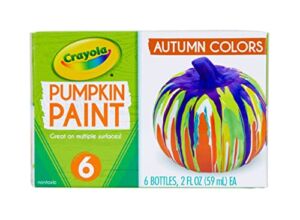 Crayola Pumpkin Paint Set Acrylic Paints in Autumn Colors, Halloween Decorations, 6Count