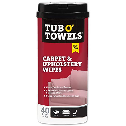 Tub O’ Towels Carpet & Upholstery Cleaning Wipes – Heavy Duty Stain Remover Wipes, 40 Count | The Storepaperoomates Retail Market - Fast Affordable Shopping