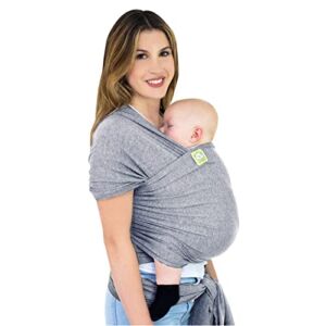 KeaBabies Baby Wrap Carrier – All in 1 Original Breathable Baby Sling, Lightweight,Hands Free Baby Carrier Sling, Baby Carrier Wrap, Baby Carriers for Newborn,Infant, Baby Wraps Carrier (Classic Gray)