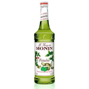 Monin – Pistachio Syrup, Rich and Roasted Pistachio Flavor, Great for Lattes, Mochas, and Dessert Cocktails, Non-GMO, Gluten-Free (750 ml)