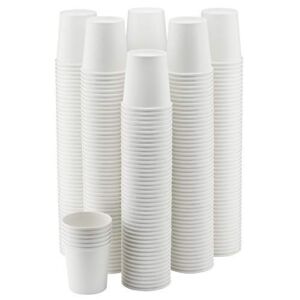 NYHI 300-Pack 8 oz. White Paper Disposable Cups – Hot / Cold Beverage Drinking Cup for Water, Juice, Coffee or Tea – Ideal for Water Coolers, Party, or Coffee On the Go’