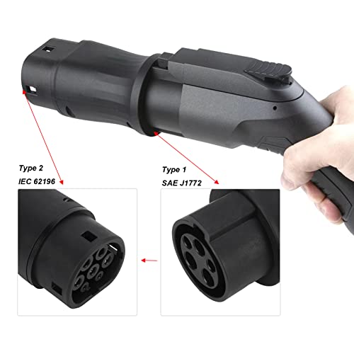 EV Charging Adapter, Type 1 to Type 2 EV Charger Connector Electric Vehicles Charging Adapter IP54 Protection 16A 32A 230V Universal | The Storepaperoomates Retail Market - Fast Affordable Shopping