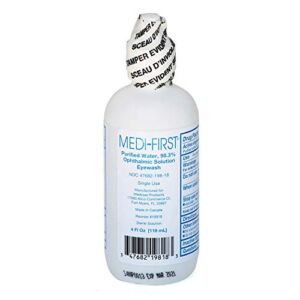 Medi-First Eyewash, Eye Rinse and Protection, First Aid Supplies, 4 Oz.
