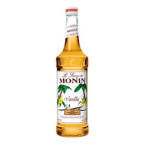 Monin – Vanilla Syrup, Versatile Flavor, Great for Coffee, Shakes, and Cocktails, Gluten-Free, Non-GMO (750 ml)