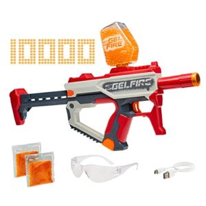 Nerf Pro Gelfire Mythic Full Auto Gel Blaster & 10,000 Gelfire Rounds, 800 Round Hopper, Rechargeable Battery, Eyewear, Ages 14 & Up