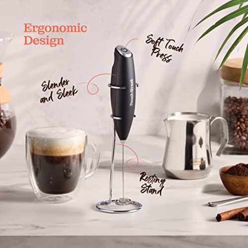 Powerful Handheld Milk Frother, Mini Milk Foamer, Battery Operated (Not included) Stainless Steel Drink Mixer with Frother Stand for Coffee, Lattes, Cappuccino, Frappe, Matcha, Hot Chocolate. | The Storepaperoomates Retail Market - Fast Affordable Shopping