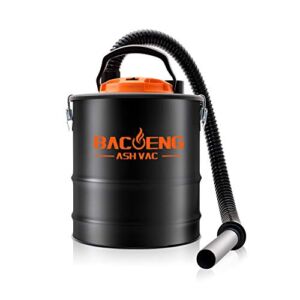 BACOENG 4 Gallon 6.6Amp Compact Ash Vacuum Cleaner w/Blowing Function, Bagless Debris Ash Collector for Fireplaces, Grills, BBQ’s, Fire Pits, and Stoves