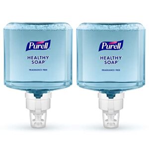 PURELL Brand HEALTHY SOAP Gentle and Free Foam, Fragrance Free, 1200 mL Refill for PURELL ES8 Automatic Soap Dispenser (Pack of 2) – 7772-02