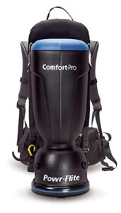 Powr-Flite Comfort Pro Backpack Vacuum Commercial – Canister Vacuum Cleaner – Hepa Filter – BP6S – 6 Quart