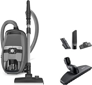 Miele Blizzard CX1 Pure Suction Bagless Canister Vacuum Cleaner, Graphite Grey with SBD 365-3, Dusting Brush, Integrated Crevice Tool and Upholstery Tool (5 Items)