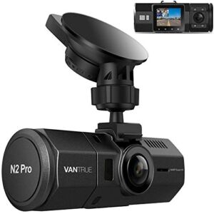 Vantrue N2 Pro Uber Dual 1080P Dash Cam, 2.5K 1440P Front Dash Cam, Front and Inside Loop Dash Camera with Infrared Night Vision, 24hr Motion Detection Parking Mode, Accident Record, Support 256GB max