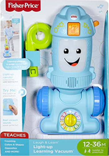 Fisher-Price Laugh & Learn Toddler Toy Vacuum, Push Toy with Lights Music and Educational Songs, Light-Up Learning | The Storepaperoomates Retail Market - Fast Affordable Shopping