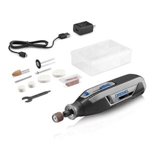 Dremel Lite 7760 N/10 4V Li-Ion Cordless Rotary Tool Variable Speed Multi-Purpose Rotary Tool Kit, USB Charging, Easy Accessory Changes – Perfect For Light-Duty DIY & Crafting