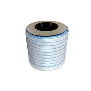 IDL Packaging – MiniCW34 3/4″ x 250′ Mini Woven Cord Strapping Roll, 2400 lbs – Break Strength, 6 x 3 Core, White (Pack of 1)