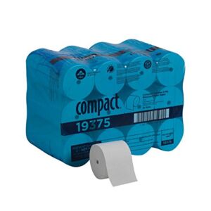 Compact Coreless 2-Ply Recycled Toilet Paper by GP PRO (Georgia-Pacific), 19375, 1,000 Sheets Per Roll, 36 Rolls Per Case