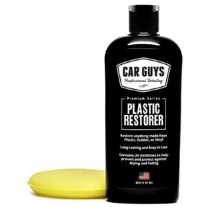 CAR GUYS Plastic Restorer – The Ultimate Solution for Bringing Rubber, Vinyl and Plastic Back to Life! – 8 Oz Kit