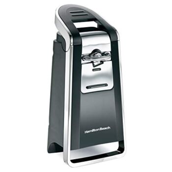 Hamilton Beach (76606ZA) Smooth Touch Electric Automatic Can Opener with Easy Push Down Lever, Opens All Standard-Size and Pop-Top Cans, Extra Tall, Black and Chrome | The Storepaperoomates Retail Market - Fast Affordable Shopping