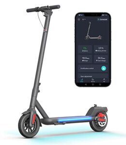 MEGAWHEELS Electric Scooter Adults, Up to 19 Miles Range & 15.5MPH, 9″ Air Filled Tires, 350W Motor E Scooter with 280.8 Wh Battery, Lightweight & Foldable Commuting Electric Scooter for Adult