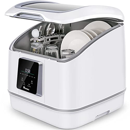 IAGREEA Countertop Dishwasher, Portable Compact Dishwasher With 7 Washing Programs, Anti-Leakage, Fruit & Vegetable Soaking With Basket, For Small Apartments, Dorms and RVs, White | The Storepaperoomates Retail Market - Fast Affordable Shopping