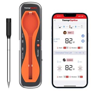 ThermoPro TempSpike 500FT Truly Wireless Meat Thermometer, Bluetooth Meat Thermometer for Grilling and Smoking, Meat Thermometer Wireless for BBQ Oven Smoker Rotisserie Sous Vide