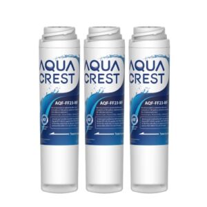 AQUA CREST GSWF Refrigerator Water Filter, Replacement for GE® GSWF Smart Water 238C2334P001, Kenmore 46-9914, 469914, 9914, 3 Filters (Package May Vary)
