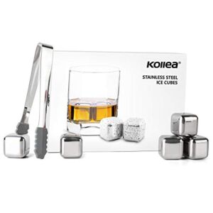 Whiskey Gifts for Men, Kollea Reusable Ice Cube Whiskey Stones, Unique Birthday House Warming Anniversary Christmas Gifts for Dad Boyfriend Him Husband, Cool Gadgets for Whiskey Lovers, 8 Pack