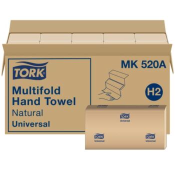 Tork Multifold Hand Towel Natural H2, Universal, 100% Recycled Fibers, 16 x 250 Sheets, MK520A | The Storepaperoomates Retail Market - Fast Affordable Shopping