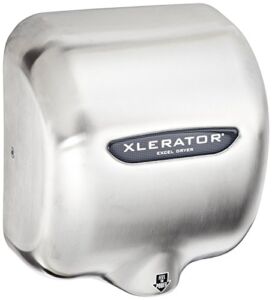 Excel Dryer XL-SB Hand Dryer XLERATOR Automatic, Surface-Mounted, Brushed Stainless Steel Cover, 110-120V Standard Nozzle