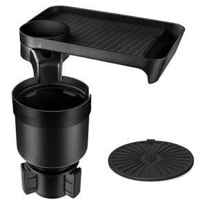 Cup Holder Tray for Car Cup Holder Expander for Car Drink Holders Compatible with Yeti 20/26/30 oz Hydro Flasks 32/40 oz Nalgenes 30/32/38/48 oz Camelbak 32/40 oz Detachable Tray Table