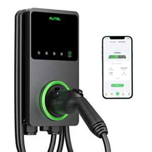 Autel MaxiCharger Home Smart Electric Vehicle (EV) Charger, 50 Amp Level 2 Wi-Fi and Bluetooth Enabled EVSE, Indoor/Outdoor Car Charging Station, with in-Body Holster and 25-Foot Premium Cable