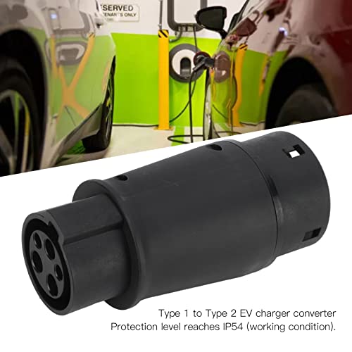 EV Charging Adapter, Type 1 to Type 2 EV Charger Connector Electric Vehicles Charging Adapter IP54 Protection 16A 32A 230V Universal | The Storepaperoomates Retail Market - Fast Affordable Shopping