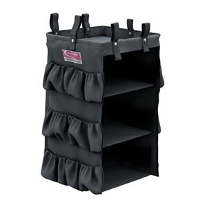 Suncast Commercial 3 Sided Organizer Bag with Shelves for Housekeeping Carts