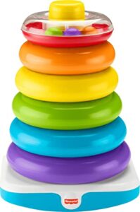 Fisher-Price Giant Rock-a-Stack Baby Toy, 14+ Inches Tall, Multi-Color Ring Stacking Toy for Infants and Toddlers​