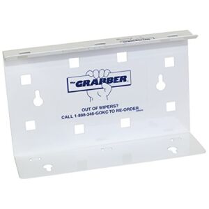 The Grabber Wiper Dispenser for Wypall Wipes (09352), Space-Saving, For Pop-Up Boxes, 9.4” x 2.8” x 5.9”, White, 12 Dispensers / Case