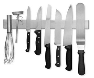 Modern Innovations 16 Inch Stainless Steel Magnetic Knife Bar – Use as Knife Holder, Knife Rack, Knife Strip, Kitchen Utensil Holder and Tool Holder