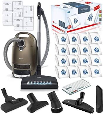 Miele Complete C3 Brilliant Canister HEPA Vacuum Cleaner + SEB-236 Powerhead Bundle – Includes Miele Performance Pack 16 Type GN AirClean Genuine FilterBags + Genuine AH50 HEPA Filter | The Storepaperoomates Retail Market - Fast Affordable Shopping