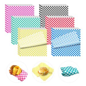 240 Sheets Variety Pack Checkered Dry Waxed Deli Paper Sheets 12×12 inch Paper Sandwich Paper Liners, Food Basket Liners Wax Paper Deli Wrap Wax Paper Sheets for Wrapping Bread and Sandwiches