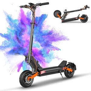 JOYOR S10-S Electric Scooter, Dual 1000W Motor 10″ Off-Road Tires Up to 37 Mph & 53 Miles, Hydraulic Brake Scooter