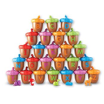 Learning Resources Alphabet Acorns Activity Set, Develops Letter Recognition, Educational Toys for Toddlers, Homeschool, Visual & Tactile Learning Toy, 78 Pieces, Ages 3+ | The Storepaperoomates Retail Market - Fast Affordable Shopping