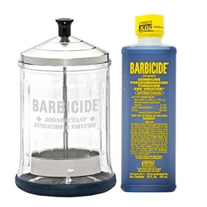 King Research Barbicide Disinfecting Jar Midsize 21oz + Disinfectant 16oz