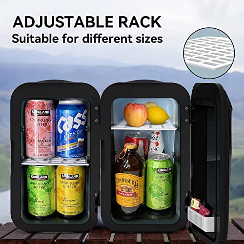 NXONE Mini Fridge,6 Liter/8 Can AC/DC Small Refrigerator,Portable Thermometric Cooler and Warmer Freezer Skincare fridge for Foods,Beverage,Medications, Home,Bedroom,Dorm,Office and Car Black | The Storepaperoomates Retail Market - Fast Affordable Shopping