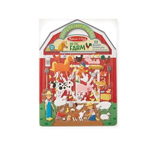Melissa & Doug Puffy Sticker Play Set – On the Farm – 52 Reusable Stickers, 2 Fold-Out Scenes – Restickable Farm Sticker Book, Puffy Farm Animals Removable Stickers For Kids Ages 4+