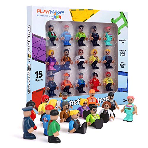 Playmags Magnetic Figures-Community Figures Set of 15 Pieces – Play People Perfect for Magnetic Tiles – STEM Learning Toys Children – Magnetic Tiles Expansion Pack | The Storepaperoomates Retail Market - Fast Affordable Shopping