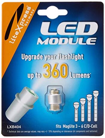 LiteXpress LXB404 LED Upgrade Module, 360 Lumens for 3 – 6 C/D Cell Maglite Torches | The Storepaperoomates Retail Market - Fast Affordable Shopping