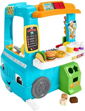 Fisher-Price Laugh & Learn Servin’ Up Fun Food Truck, Interactive Play Center With Smart Stages Learning Content For Toddlers Ages 18 Months And Up | The Storepaperoomates Retail Market - Fast Affordable Shopping