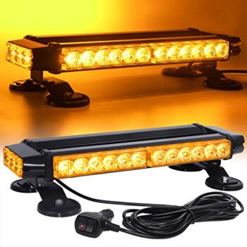 LINKITOM LED Strobe Flashing Light Bar -Double Side Amber 30 LED High Intensity Emergency Hazard Warning Lighting Bar/Beacon/with Magnetic and 16 ft Straight Cord for Car Trailer Roof Safety | The Storepaperoomates Retail Market - Fast Affordable Shopping